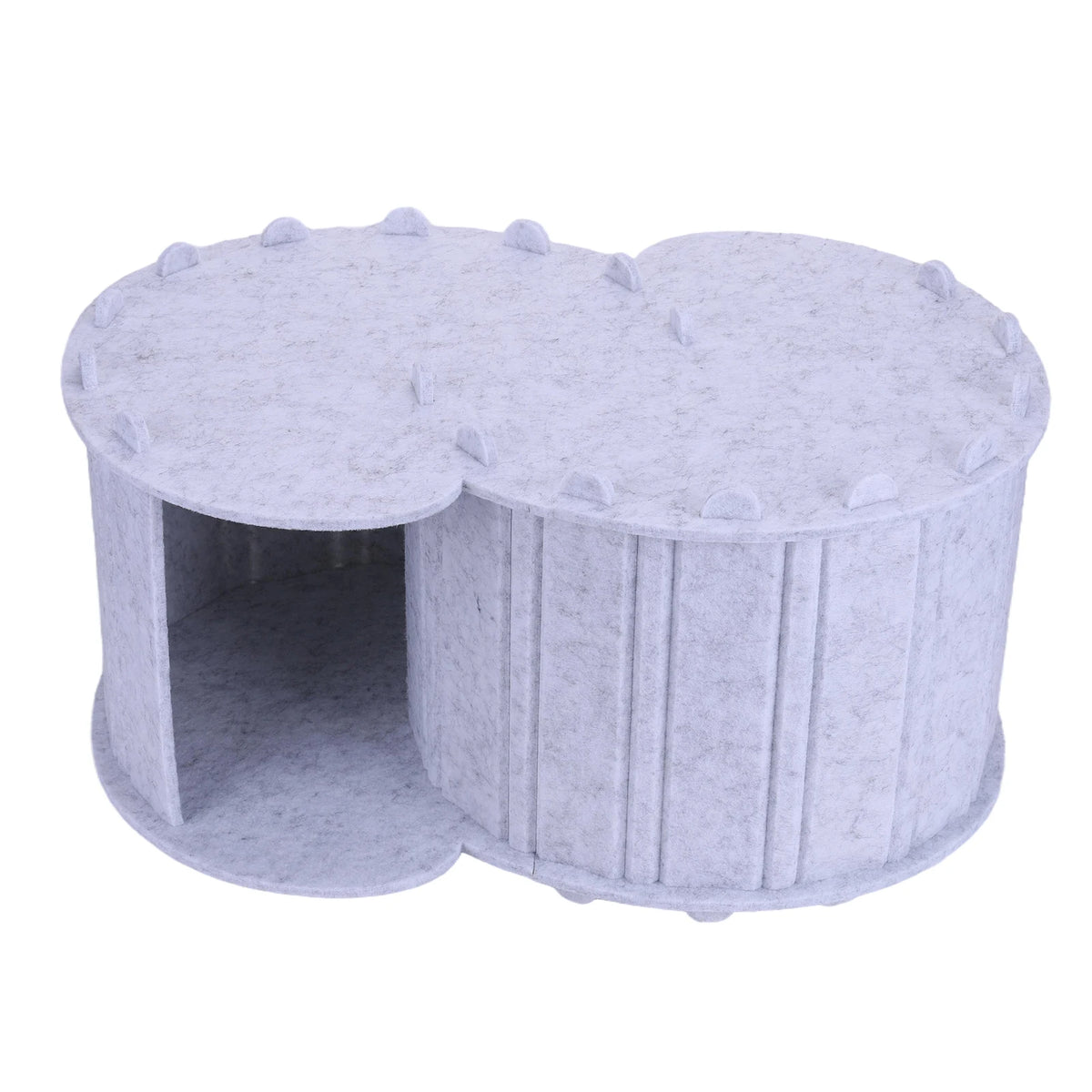 Cat Tunnel Bed Felt Peekaboo Cat Cave Semi-enclosed Foldable Pet House for Cats & Kittens