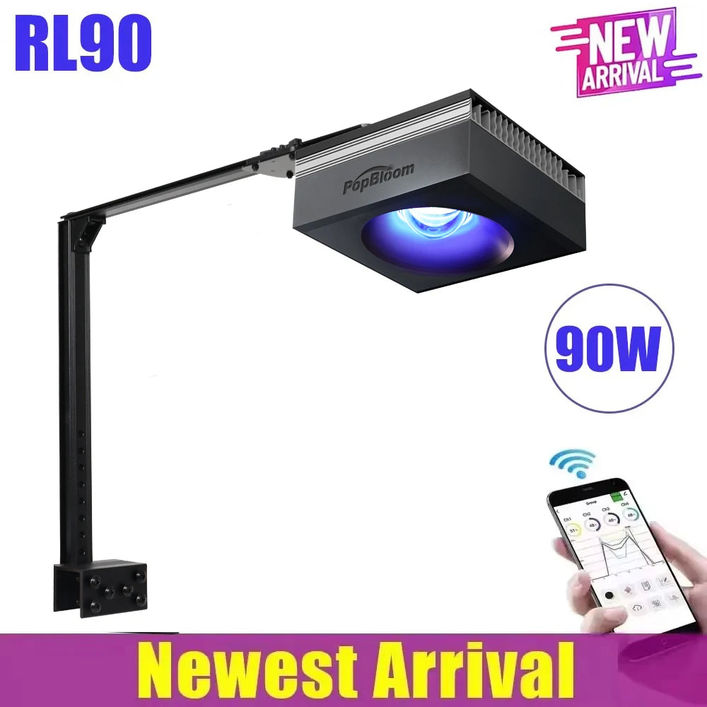PopBloom RL115 Aquarium LED Light Full Spectrum for Corals