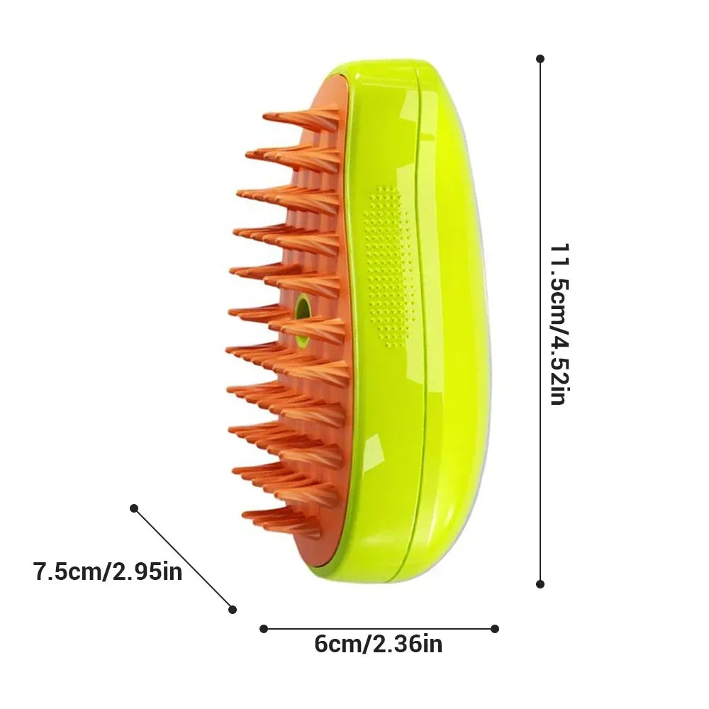 Cat Dog Steamy Brush 3 In 1 Electric Grooming Tool