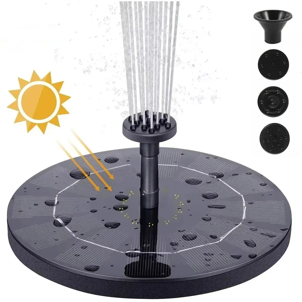 Floating Solar Fountain Pump With 4 Nozzles For Garden Pond