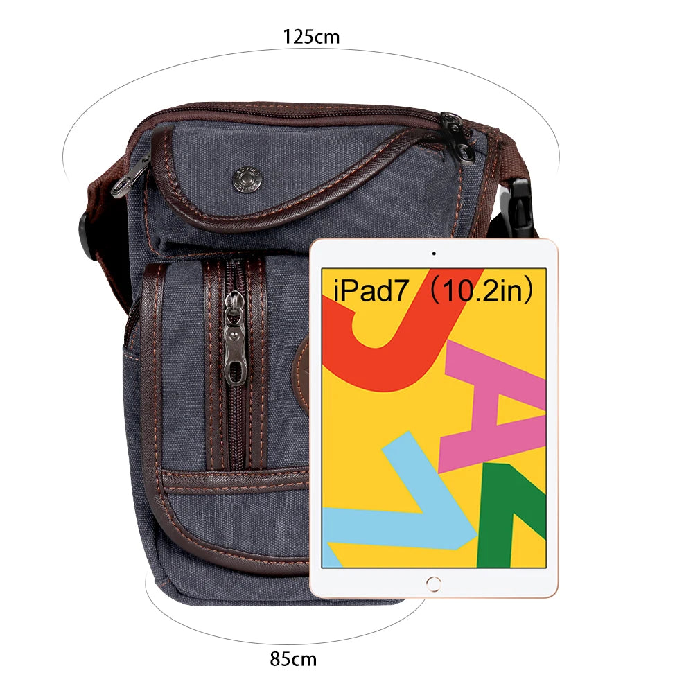 Portable Equestrian Drop Leg Bag Canvas Nylon Riding Waist Bag