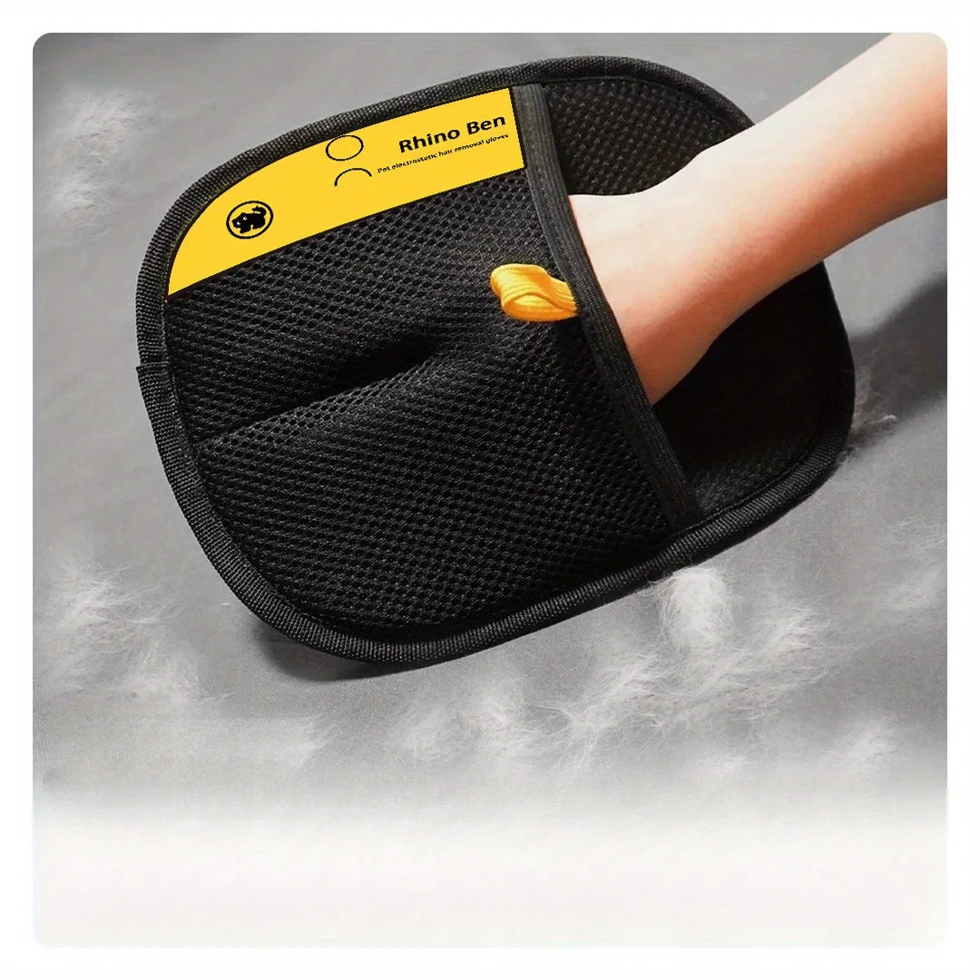 Pet Hair Removal Gloves Double Sided Grooming For Shedding Control