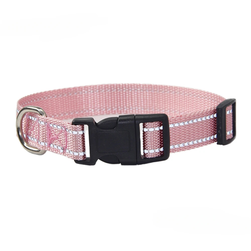 Nylon Collar Leash Set Adjustable Durable Small Medium Large Dog Safe Nylon Daily Walking Outdoor