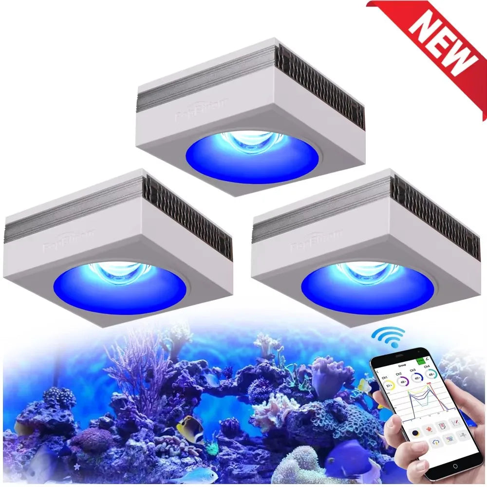 PopBloom RL90 WiFi LED Aquarium Light Full Spectrum Reef Lighting