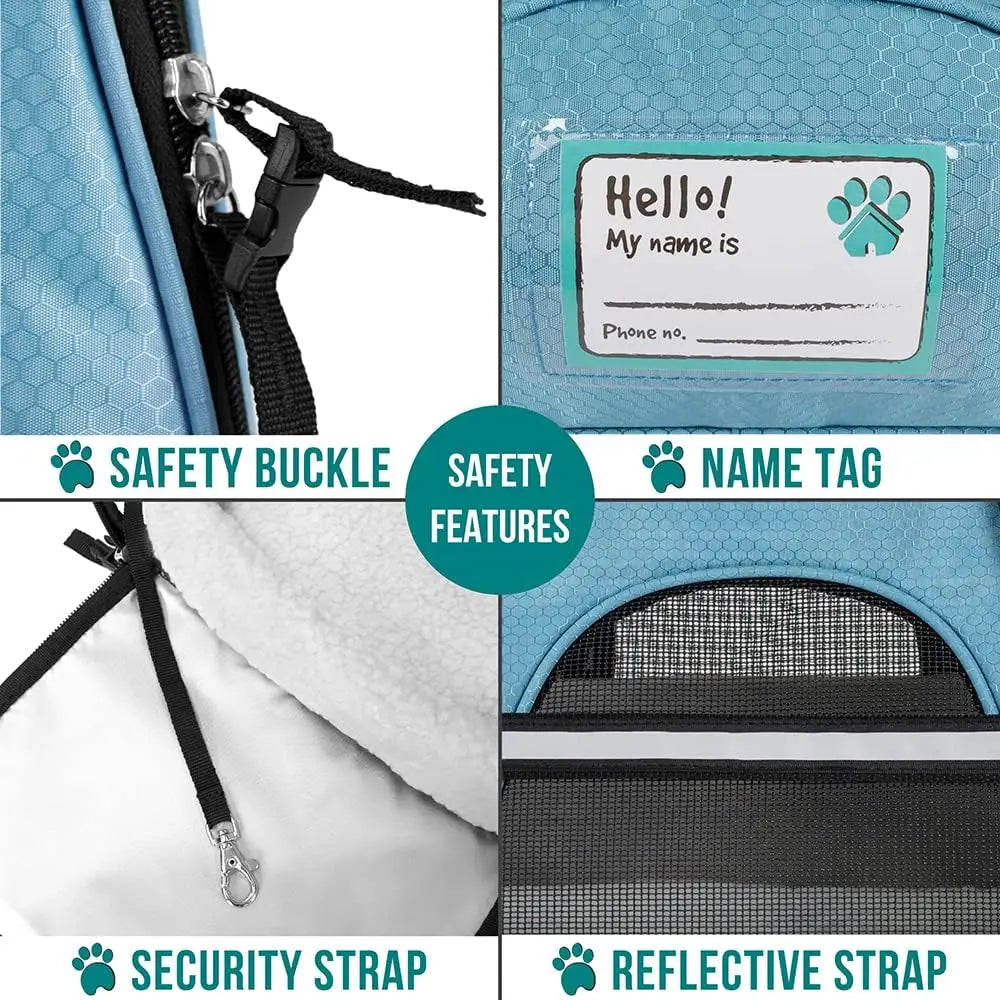 Airline Approved Soft Sided Pet Carrier For Cats And Small Dogs With Sherpa Bed