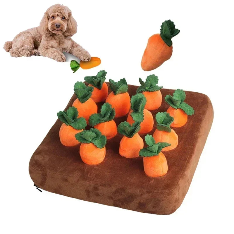 Dog Snuffle Mat Interactive Plush Toy Carrot Radish