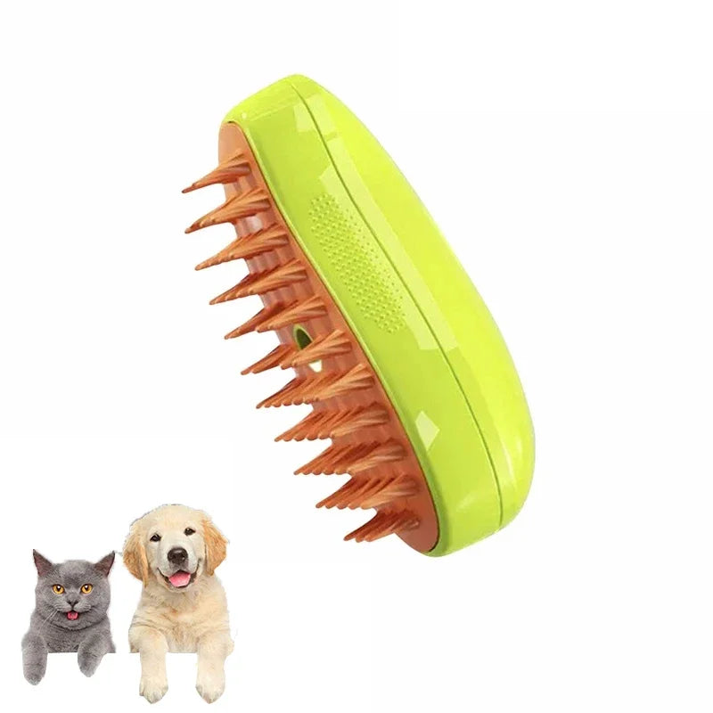 Cat Dog Steamy Brush 3 In 1 Electric Grooming Tool