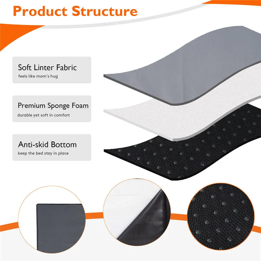 Pet Orthopedic Memory Foam Bed With Waterproof Cover