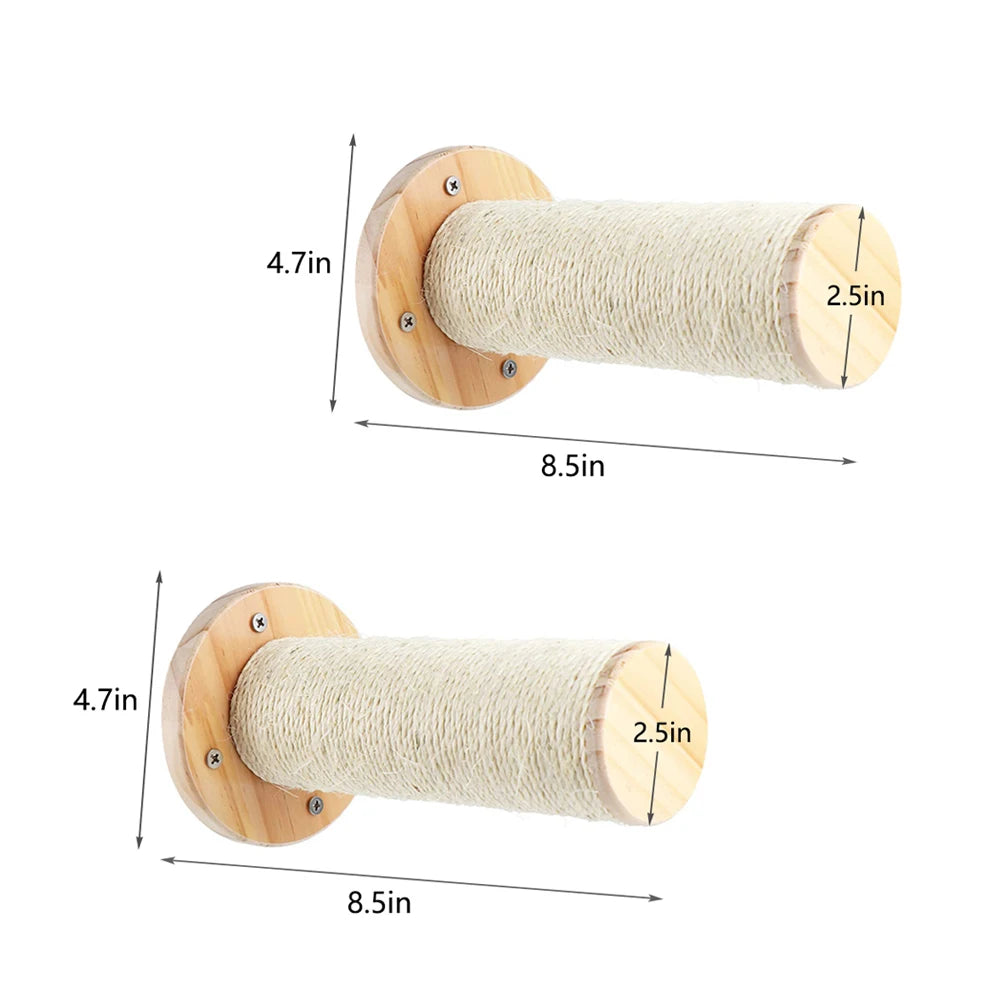 PETRAVEL Cat Climbing Shelf Wall Mounted Four Step Scratching Post