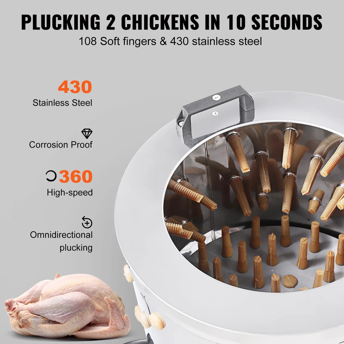 SucceBuy Chicken Plucker Machine For Poultry Plucking
