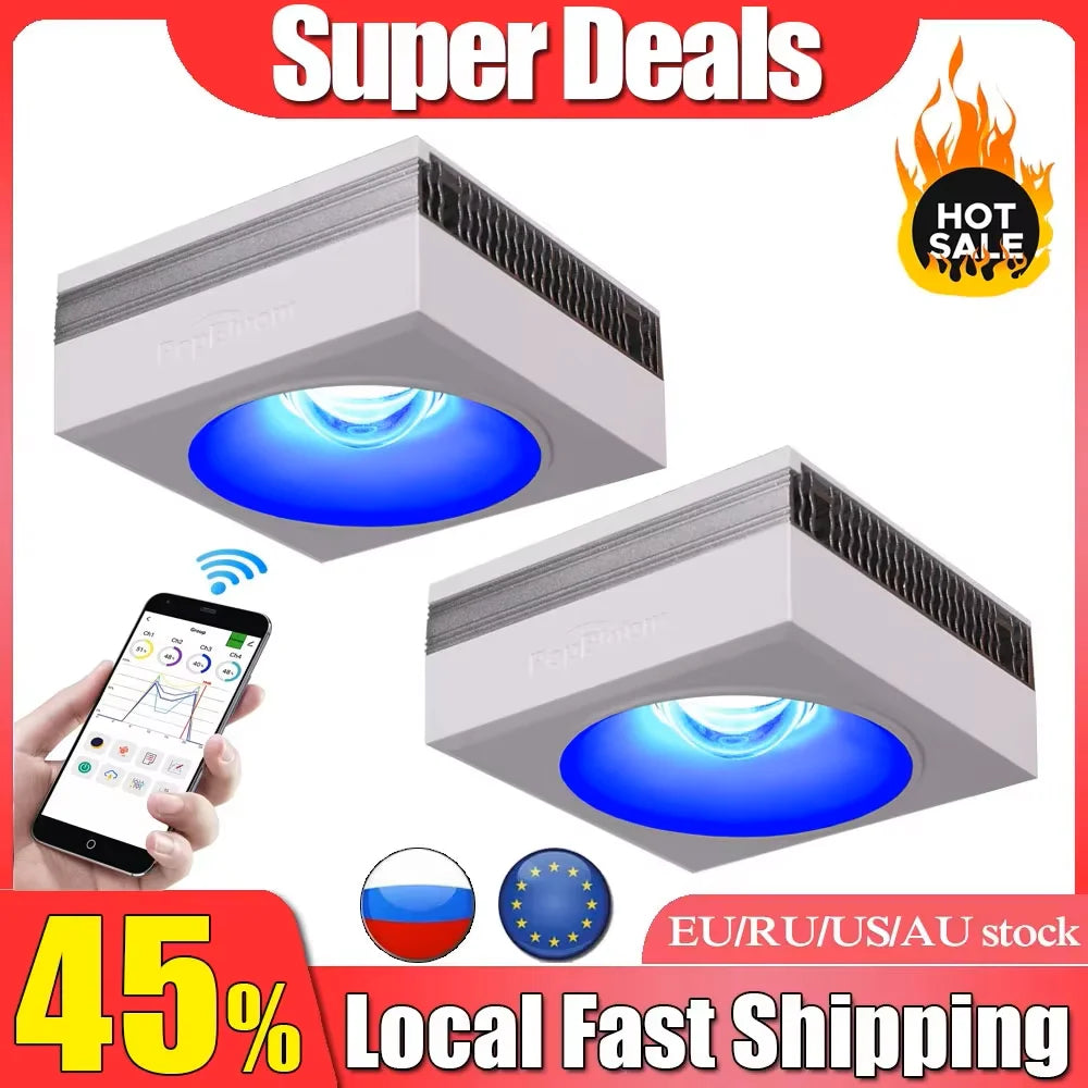 PopBloom RL90 WiFi LED Aquarium Light Full Spectrum Reef Lighting